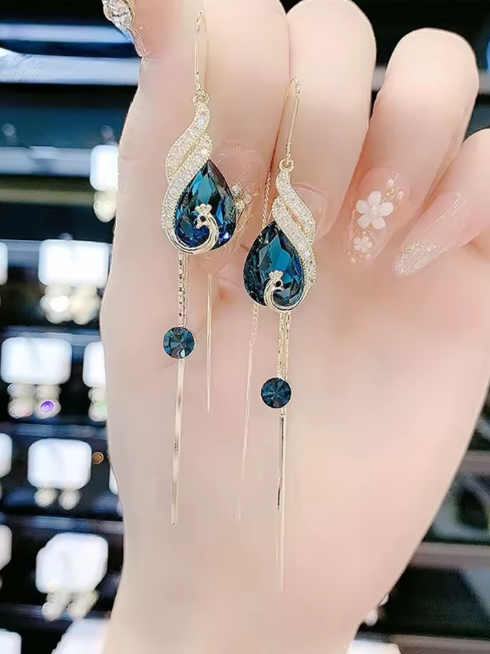 💙✨ Aretes Zafiro – Brillo Azul Elegante y Sofisticado | SKU: AZ029 ✨💙