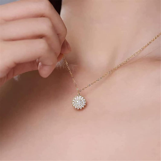 🌻 Set Girasol De Lujo – Collar y Anillo ✨  SKU: 3077